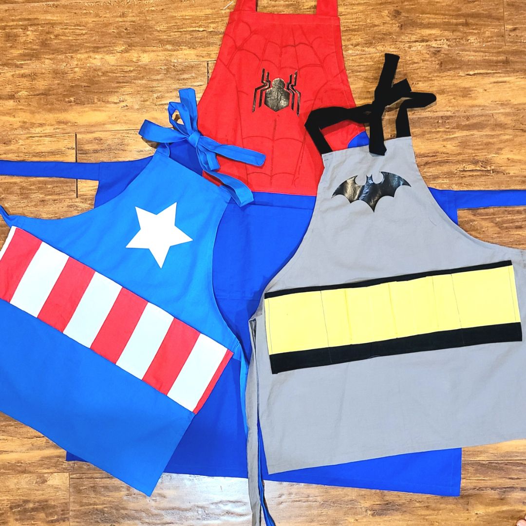 Character themed aprons
