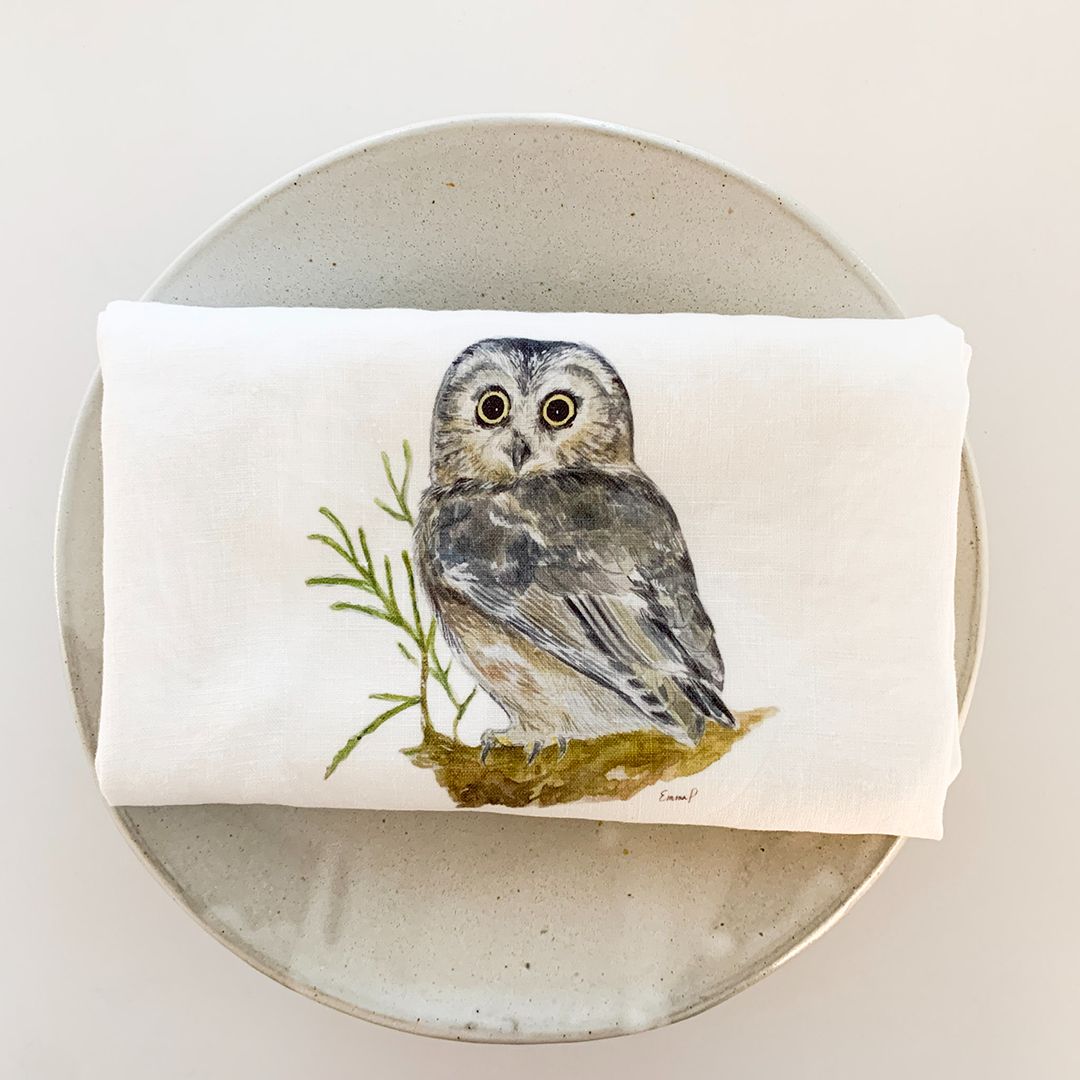 Charming art on tea towels